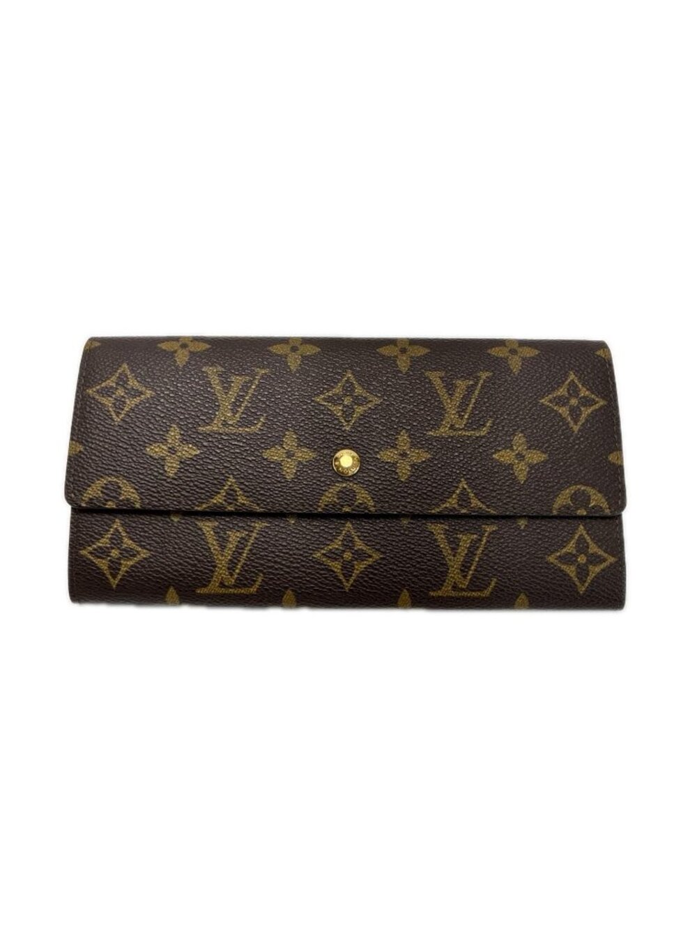 Louis Vuitton Monogram Portefeuille Monnaie Credit Wallet Gold